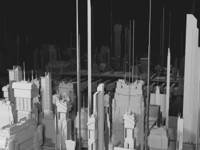 SciFi City Pack 3D model