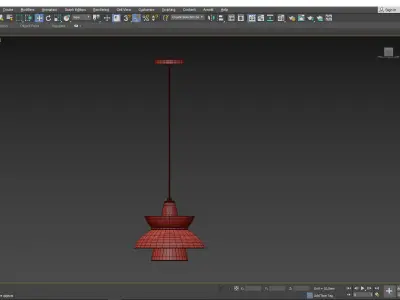 Doo Wop Pendant Light Low-poly 3D model
