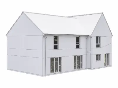 Neighborhood Houses P22 Low-poly 3D model