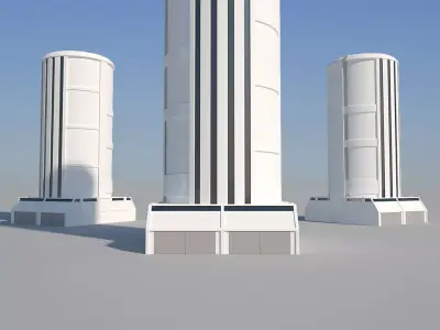 Industrial Building 02 Low-poly 3D model purchase