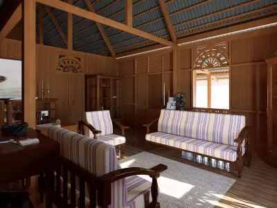 Malaysian Heritage Collection Antique Timber Furniture Bundle 3D Model Pack