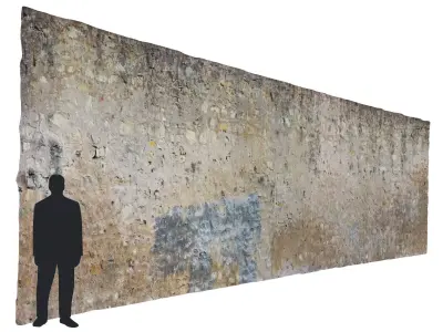 Stone Wall 3D Scan  Low-poly 3D model