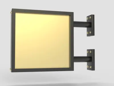 Square Signboard 3D model