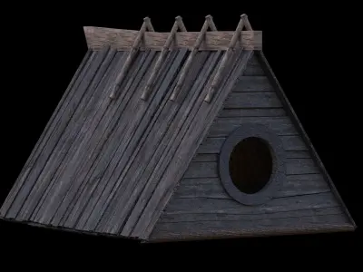 Viking hut Free 3D model