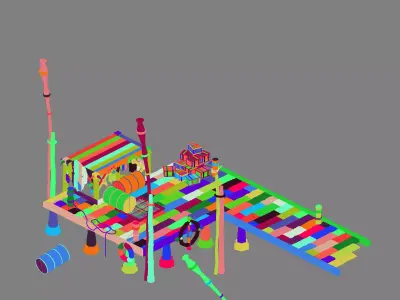 Steam Harbour - Small Harbor 01 3D model