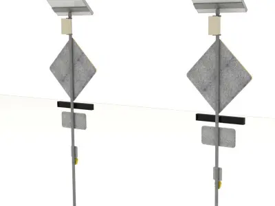 Rectangular Rapid Flashing Beacon - RRFB 3D model