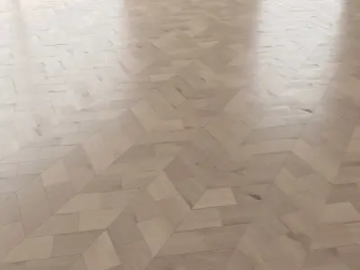 Parquet Oak Vergne Brushed set 6 3D model