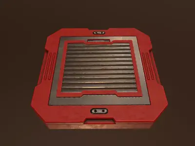 Painted Hatch Low-poly 3D model