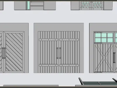 Modern Architectural  Doors  -  50 collection Models 3D model