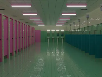 Squid Game Restroom Map 3D model
