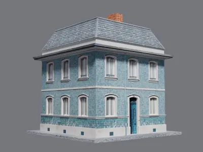 Old Building Low-poly 3D model