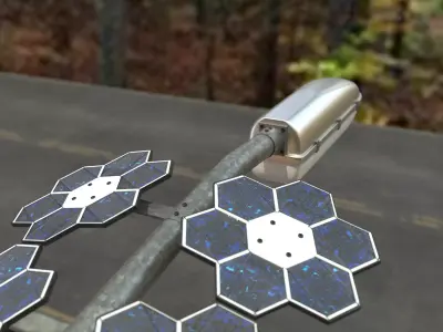 solar street light Low-poly 3D model