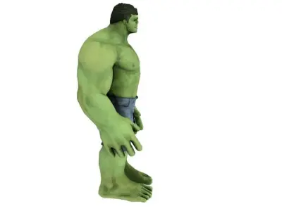 The Hulk incredible jumping Low-poly 3D model