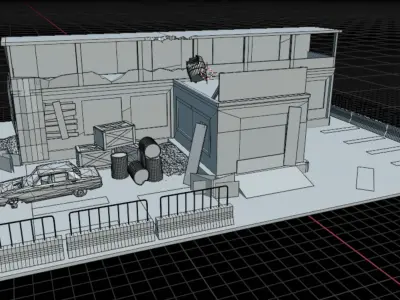 Wine Shop 3D model