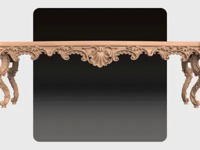 Carved tv table for CNC 04 3D model