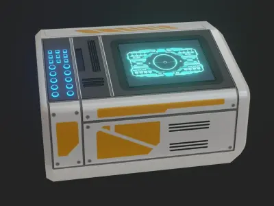 Sci-Fi Control Panel  - Game Ready - PBR Low-poly 3D model