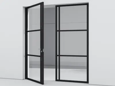 Aluminium door 20 3D model