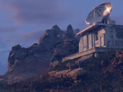 sci fi bilding 3D model