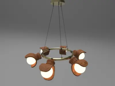 Modern Lighting Fixture 3D Model Set  3D model
