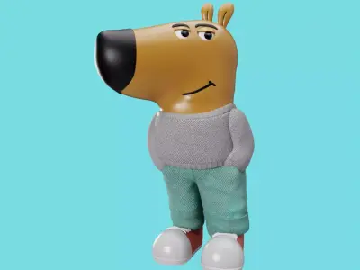 CHILL GUY 3D CHARACTER  Low-poly 3D model