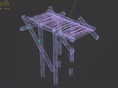 City Gate - Wooden Bridge 06 3D model