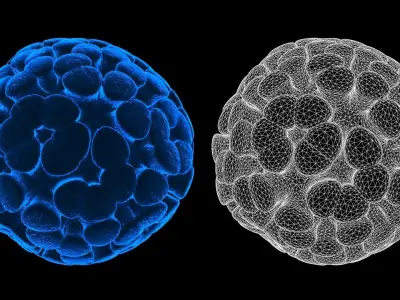 Pack of 24 Alien Virus Bacteria Macrophage Sci Fi Collection 3D model