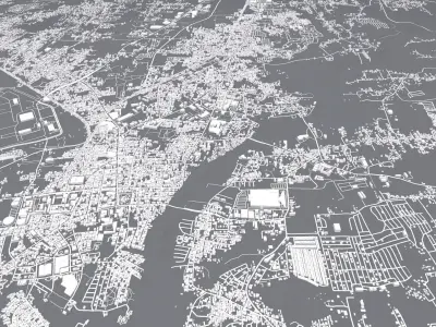 Cityscape Batangas Philippines 3D model