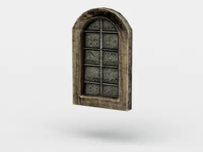 Window metal pole Low-poly 3D model