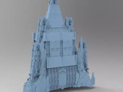 Ancient Stone Tower rock formation 2 3D model