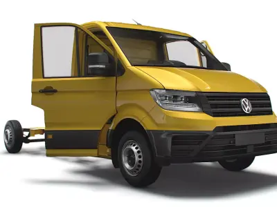 VW Crafter Flat frame chassis HQ Interior 2023 3D model