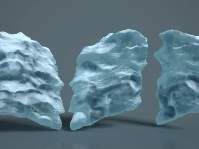 16 Ice Caves - 240928 Low-poly 3D model
