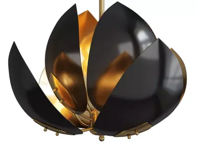 Lotus Small Chandelier Low-poly 3D model