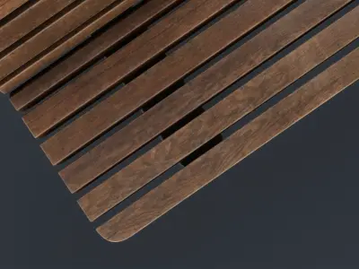 Modern Outdoor Bench 46 PBR Game Ready Low-poly 3D model