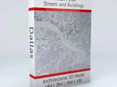 Dallas Streets and Buildings 3D model