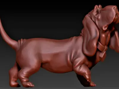 Basset-hound basset hound 3D print model