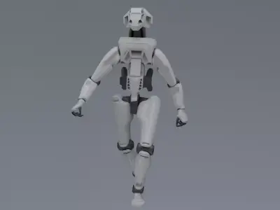Robot - Operator 006 Low-poly 3D model