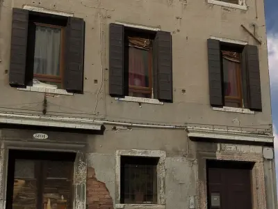 Apartment Building Venice Low Poly 144 3D model