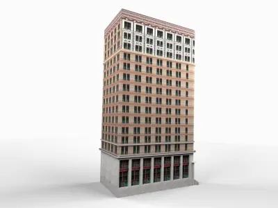 Beaver Building Low-poly 3D model