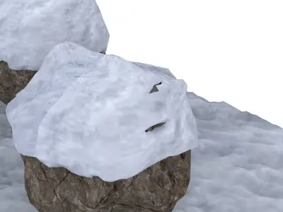 Snow With Rocks 3D model