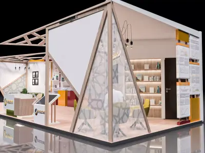 Exhibition stands 3D model 3D model 3D model