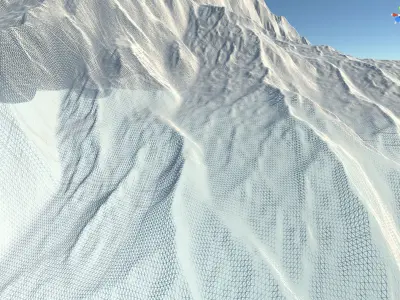 Massive Mountain with Crates 3D model