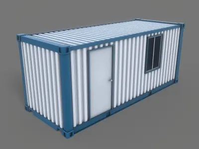Office Container Game Ready Low-poly 3D model