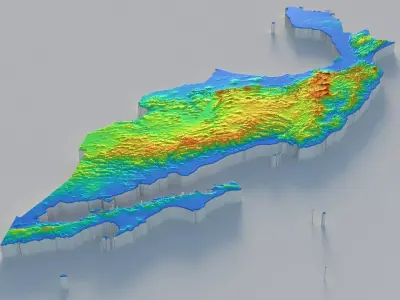 Mexico Terrain Country 3D model