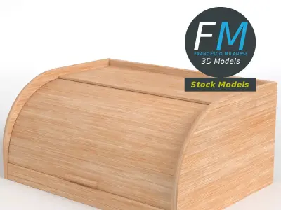 Bread bin with a swing top 3D model