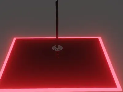 Katana square with light Free 3D model