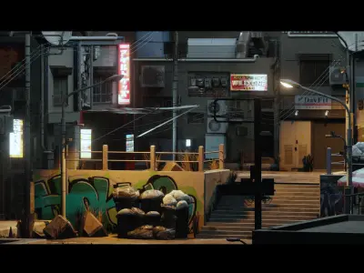 Cyberpunk Street 3D model