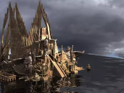 Pyramid City of Ascension Gates  3D model