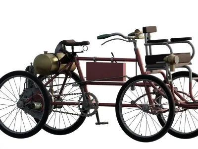 1900s Quadricycle 3D model