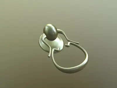 Furniture Door Handle Knob 3d model 10 Low-poly 3D model