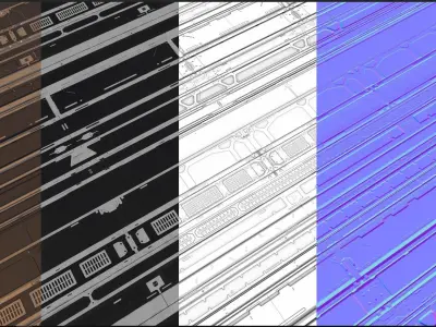 Scifi Trim Sheet High Poly 3D model
